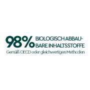 Produktabzeichen: 98% biologisch abbaubar 