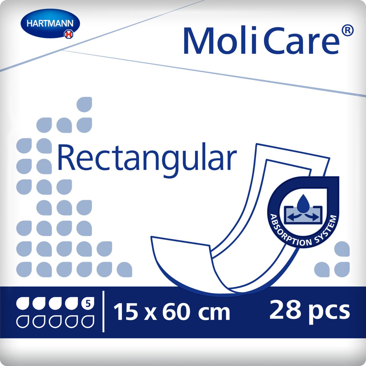 MoliCare® Rectangular pad 5 drops