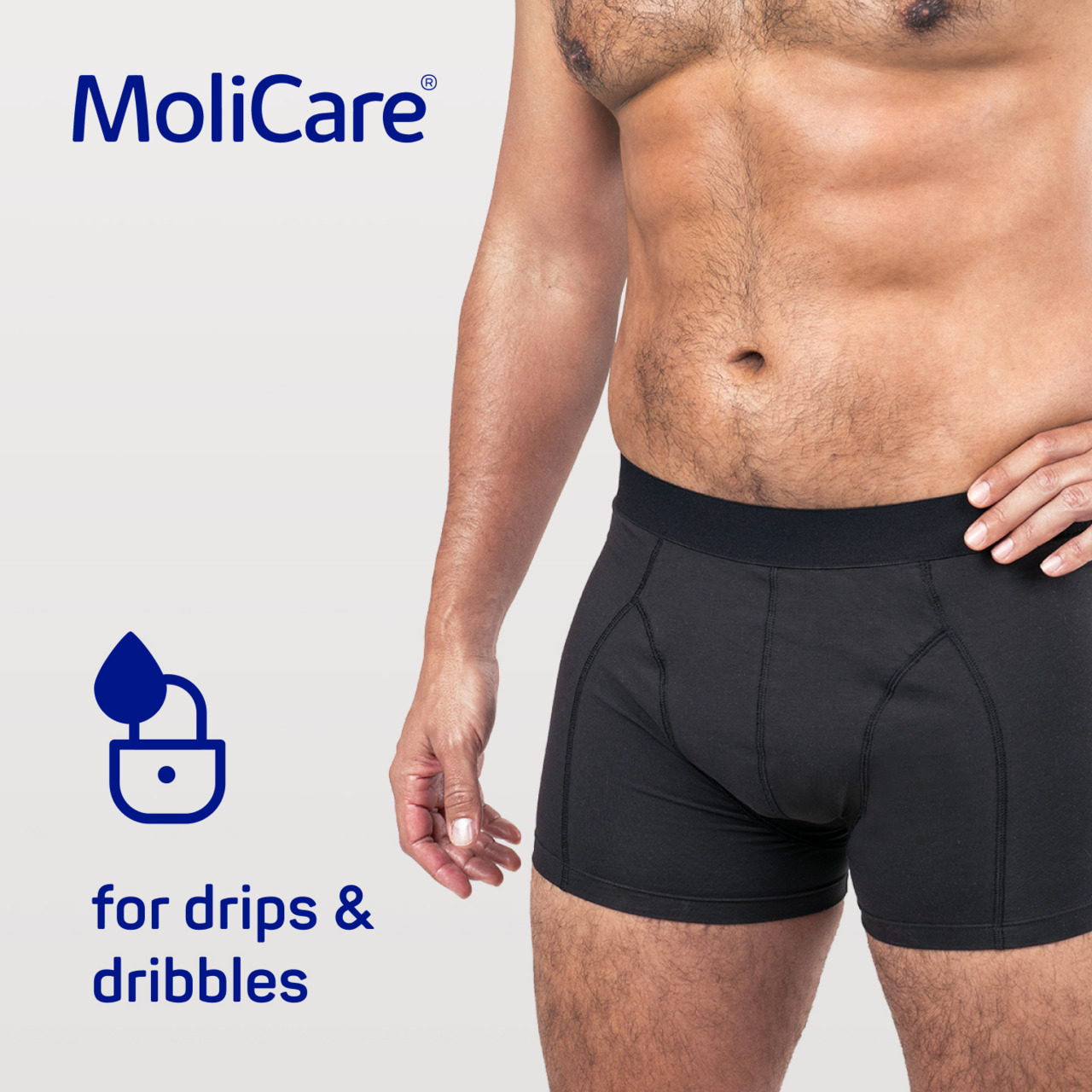 Absorbent boxers for drips and dribbles (M, L)